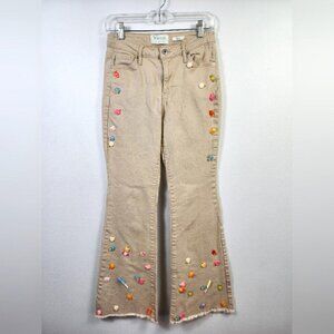 Regeneration Women's Tan Flare Denim Jeans Upcycled, Size 27